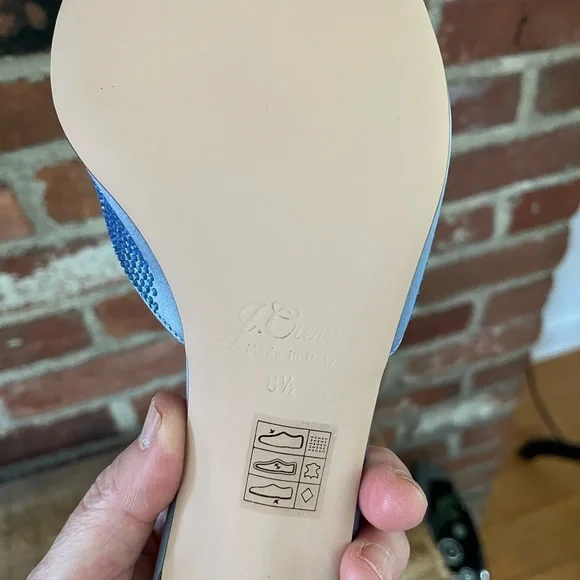 J.Crew Violetta crystal sandals size 8 1/2 - Picture 4 of 6